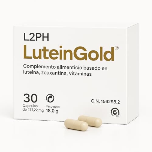 LUTEIN GOLD – Complemento Alimenticio para Prevenir todo Tipo de Daño Ocular y contra la Degeneración Macular Seca (30 Cápsulas). Complemento Nutricional con Luteína, Zeaxantina, Vitaminas y Minerales