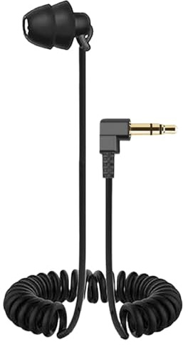 Écouteurs filaires mono – Casque filaire à ressort, écouteurs à isolation phonique | Écouteurs mono filaires flexibles, compagnon d'écoute sûr pour les trajets quotidiens et le travail concentré avec