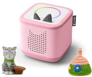 Toniebox 2 Audio Player Julia Donaldson Bundle for Kids 3+ with Tabby McTat and Superworm - Cloud Pink