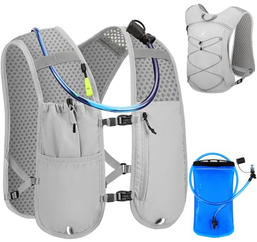 ONETOALL Running Vest Women, Lightweight Hydration Vest Mens, Breathable Running Backpack Gifts for Trail Running, Marathon, Cycling, Hiking, Skiing