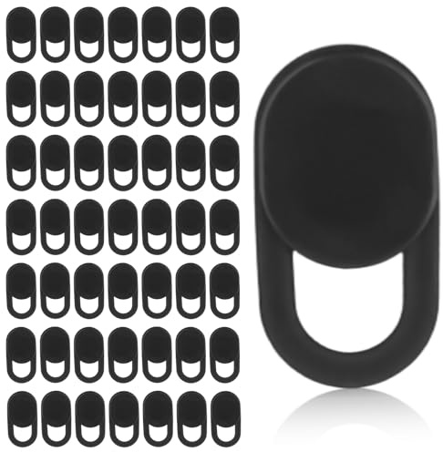 50pcs Front Laptop Camera Covers Slider, Black Ultra-Thin Webcam Cover Slide Webcam Protects Your Privacy & Security for Laptop Desktop Phone Tablet Accessories