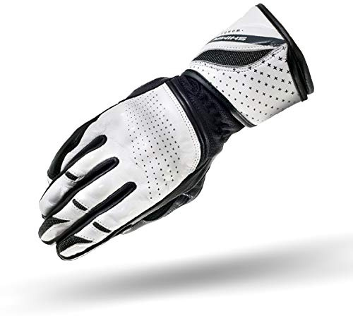 Shima MONDE Frauen Damen Motorradhandschuhe Leder Touring Urban LadyFit ( XS-L, Weiß), S