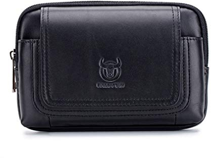 Xieben Sac de Taille en Cuir Vertical Porte-Monnaie Cigarette Hanche Ceintures Boucles de Téléphone Portable Sac Banane Multi-usages Voyage