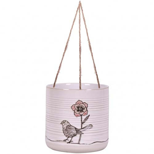 Blue Sky Ceramic Hanging Amarosa 6.5 Flower Pot, Multi Color