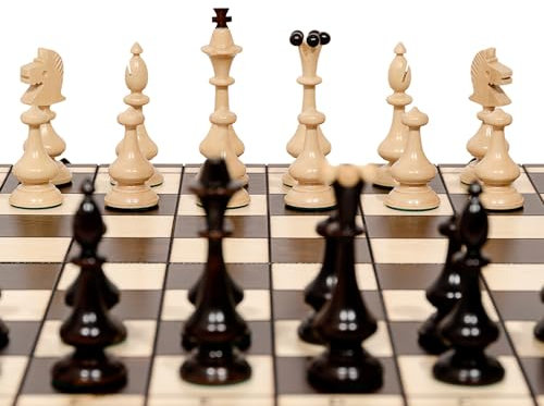 Master of Chess Edles und stilvolles Outlander Schachspiel aus Holz, groß, 46 cm