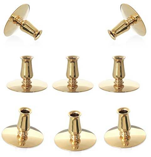 NKlaus 8X Candelieri in ottone Candelieri in oro Candele d'altare sottili fino a Ø0,9cm Matrimonio 6730