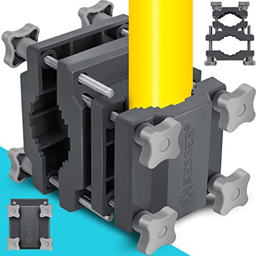 KESSER® Porte-Parasol Premium Universel pour Rampe de Balcon | Porte-Parasol pour parasols carrés et Ronds | Support de Parasol pour Balcon terrasse modulable, Anthracite/Gris