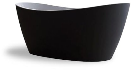 SPALINA NEROON 2.0 Noire - Bañera exenta Oval L. 170 x l. 80 cm