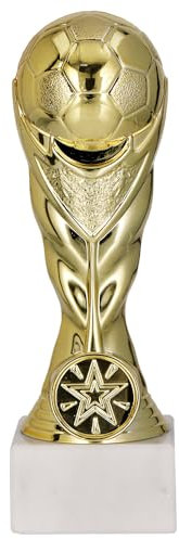 Larius Fußball Pokal Ehrenpreis Trophäe - ST1 (ohne Wunschtext, Gold)