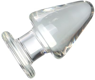 MSTMAZZ Énorme Gode en Verre Plug Anal XXL Extra Large Plug Anal en Verre de Cristal Transparent Gode Boules Anales Perle Anale Dilatateur D'anus Lisse SM Jouet Sexuel pour Femmes Hommes, Clair,D