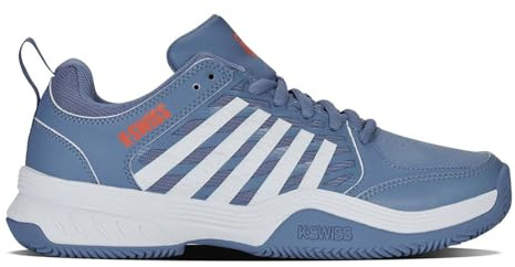 K-Swiss Men's Court Express 2 Tennis Shoe, Infinity White Scarlet Ibis, 40 EU