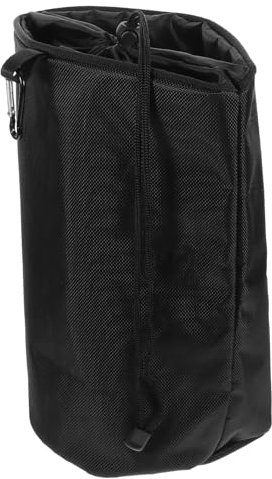 MUCKLILY Borsa Con Coulisse Per Mollette Da Bucato Grande Capacità, Borsa Portaoggetti Da Casa Con Gancio, Organizer Pieghevole Multifunzionale Per Balcone e Viaggi, Colore Nero