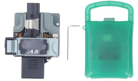 Fiber Optic Cleaver High Precision 3 in 1 Automatic Rebounding Fiber Optic Cutter with Built in Scale for Bare Pigtail Leather and Jacketed Cables Stainless Steel Aluminum Alloy