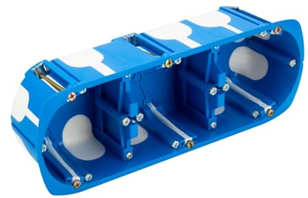 Miratic Caja Empotrar Electricidad Ø60 mm (Orificio Ø67 mm) - Resistente al Viento para Paredes de Cartón-Yeso (Triple)