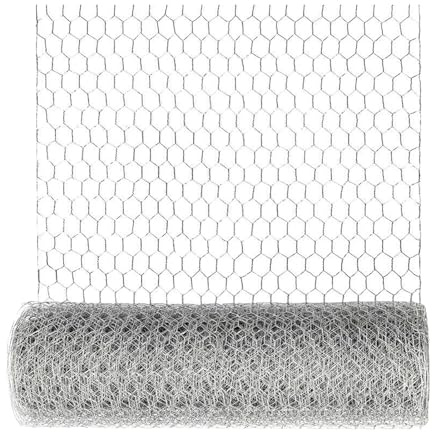 Rete per polli - Rete zincata | Barriera a rullo in metallo zincato | Recinzione da giardino | Per animali domestici Anatre Animali Coop Traliccio Balcone Aiuola Protezione per ort