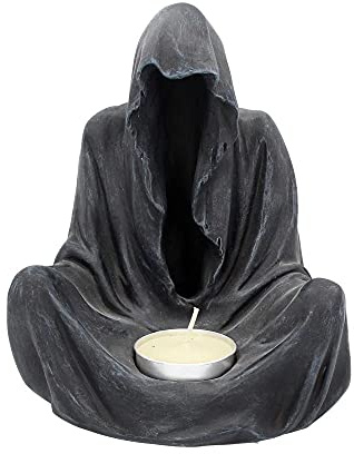 Nemesis Now Final Flame Sin clasificar Sujeta Velas Negro Poliresina