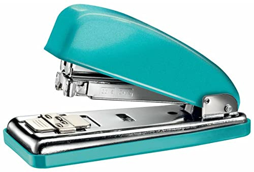 Petrus 626514 - Grapadora de Oficina Mod. 226 WOW Turquesa, Capacidad 30 Hojas, Tecnología de Impacto Directo Patentada, Grapado Cerrado, Abierto y Clavado, Incluye Cajita de 200 Grapas