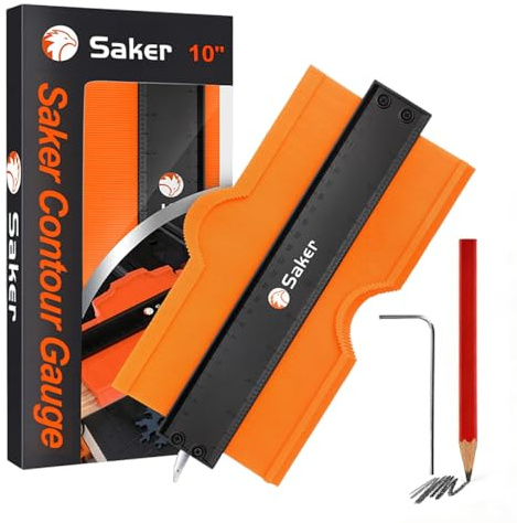 Saker Contour Gauge Tool for Woodworking & DIY, Profile Gauge with Lock,Father's Day Gift for Him Men, Accurate Shape Duplicator for Flooring, Tile, Trim & Home Improvement Projects