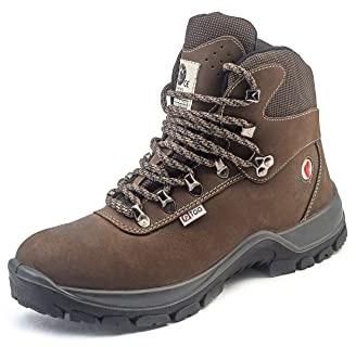Security Line New Tibet Botas de seguridad para hombres Botas de trabajo cómodas Puntera de seguridad compuesta sin metal Ligero S3CIWRSRC Calzado de trabajo antideslizante transpirable, Marrón, 35 EU