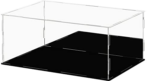 Ecoseao Vitrine en Acrylique avec Miroir, Boîte de Rangement Transparente pour Figurines d'action, Objets de Collection, Stockage à Domicile (35cmx25cmx15cm)