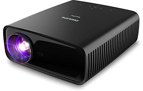 Philips NeoPix 320 - True Full HD 1080p-Projektor, intelligente Funktionen, vorinstallierte Apps, Medienplayer, Dualband-WLAN, Bluetooth und leistungsstarkes 2.1-Soundsystem, Schwarz