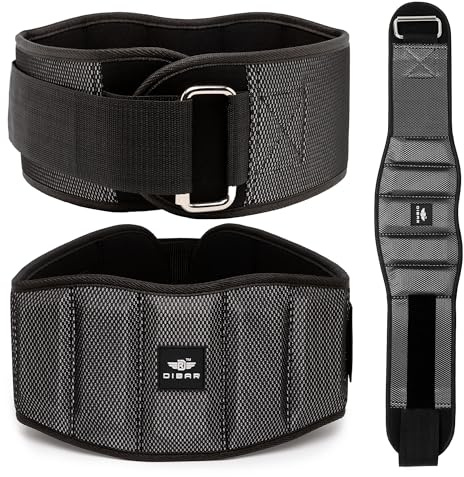 DIBAR Ceinture de musculation pour salle de sport,hommes et femmes.Soutien lombaire pour squats,développé couché, soulevé de terre,powerlifting, bodybuilding, Entraînement en Force D'haltérophilie (S)