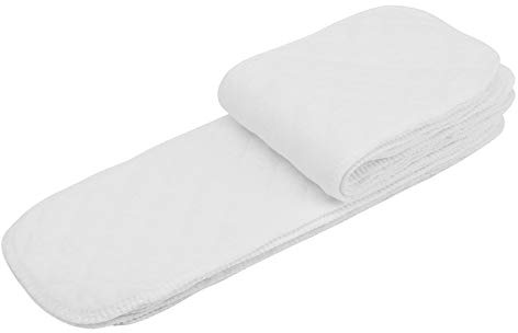 Cloth Diaper Inserts, Soft Breathable Organic Cotton Reusable Overnight Water Absorbent Washable Inserts for Babies Toddlers Travel Eco Parenting