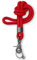 Dinalu, Schlüssel-Band, Schlüssel-Kette mit Karabiner mit schwarzem Metall, Universalkette für Schlüsselbund, Schlüssel-Anhänger-lang, Neck Lanyard hot red