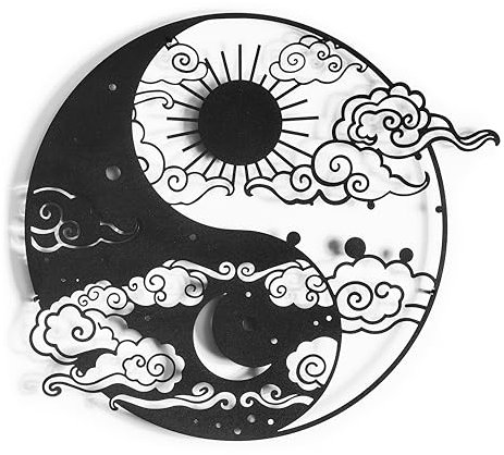 keluly Yin e Yang. Scultura in metallo. Arte della parete, Decorazione da parete, Elemento decorativo, Souvenir, Poster, Decorazione, Filosofia cinese, Orientale, Feng shui, Armonizzazione del chi.
