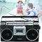 With CD Cassette Player Com,Radio Cassette Player Recorder,Portable Boombox CD Player With Bluetooth, Remote Control, FM Radio, USB MP3 Playback, AUX Input, Headphone Jack