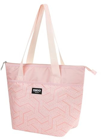 IGLOO mini-bolsa isotérmica Print Essential rosa - Ideal para comidas congeladas, aperitivos y bebidas, plegable.