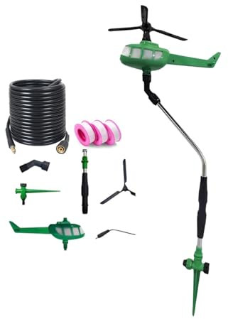 Arroseur hélicoptère for pelouse avec buse en laiton de 6 m, oscillant et rotatif à 360 degrés, outil décoratif automatique for pelouses jusqu'à 3600 pieds carrés, arroseur stationnaire jardin