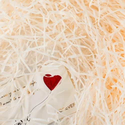 KdmNzoo – 200g - Champagne Cut Paper Shred Filler for Gift Wrapping, Gift Box Stuffing Birthdays, Basket Filling Mother's Day Christmas