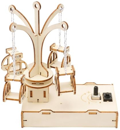 Chosertory Kit di Esperimenti Scientifici in Legno Fai da Te, Giocattolo Scientifico, Sedia Girevole, Oggetti Didattici, Giocattolo Didattico, Puzzle 3D per