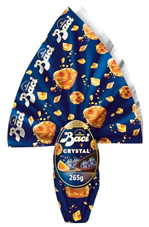 BACI PERUGINA Uovo di Pasqua 2026 Cioccolato all'Arancia Crystal con Sorpresa Esperienziale e 4 Cioccolatini 265g