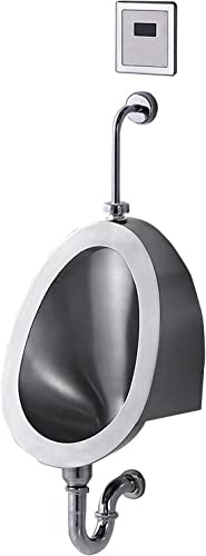 GTHTUHFD Orinatoio A Parete con Sensore A Infrarossi, in Acciaio Inox 304, con profondità di Scarico A Pavimento.,Wall Drainage