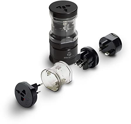 Targus Universal Travel Adapter, International Plug Adapter, Travel Worldwide Power Adapters for Europe, UK, Asia, Africa, LAC, MENA, & USA, Travel Plug Adapter (APK01US1)