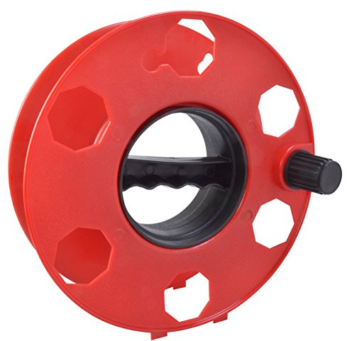 Woods Heavy Duty Cord Storage Wheel - Holds Up to 150 Feet of 16/3 or 125 Feet of 14/3 Gauge Cord - Tangle-Free Design for Extension Cords, Rope, or Hose - - Black