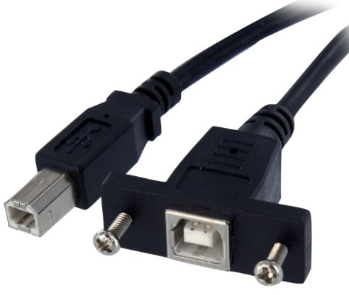 Startech 3 Ft Panel Mount USB Cable B to B - F/m