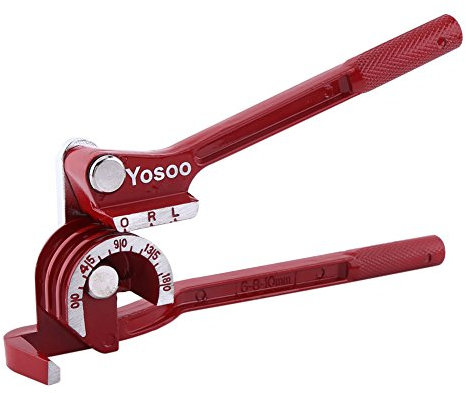 3 In 1 Tube Bender 1/4 5/16 3/8 Aluminum Alloy 180° Heavy Duty Pipe Bending Tool for Plumbing HVAC Automotive