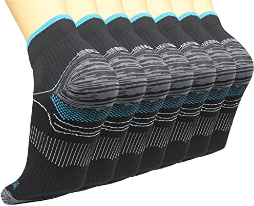 XIMISUN 7 paia di calze a compressione per donne e uomini, sollievo dalla fascite plantare, supporto per l'arco plantare - Calze a compressione sportive aggiornate, ideali per atleti, corsa, uso