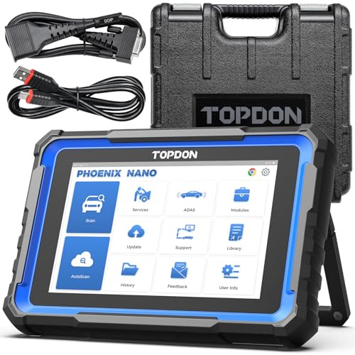 TOPDON Phoenix Nano Diagnosegerät Auto, ECU-Codierungswerkzeug 2024 mit Volldiagnose, 32+ Reset-Services, bidirektionale Steuerung, unterstützt CAN FD/DoIP-Protokolle, FCA AutoAuth, 2 Jahre kostenlo