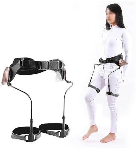 Gqudyi Allenamento per Camminare sulle Gambe Ausili,Assistenza agli Arti Inferiori Bionic Walking Aid,Pulsante per rRegolare la Forza di Assistenza,per Gli Anziani con Mobilità Ridotta (Doppio Gambe)