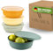 Viwares Schüssel Set mit Deckel – 4-teilig rundes Kunststoff Schüsselset – BPA-frei, stapelbar, spülmaschinengeeignet – ideal für Küche, Salate, Vorrat, Meal Prep & Aufbewahrung