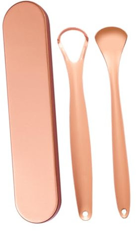 DEARMAMY Raschietto Per Lingua in Di Pulizia Orale Design Ergonomico Impugnatura Antiscivolo Per La Patina Della Lingua Casa Viaggio