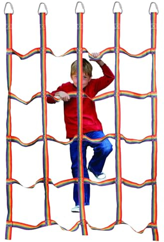 Kletternetz aus Seil für – Buntes -Leiter, langlebig, hohe Festigkeit, langlebiges körperliches Bewusstsein | Fitness-Spielzeug, tragbar, starker Widerstand