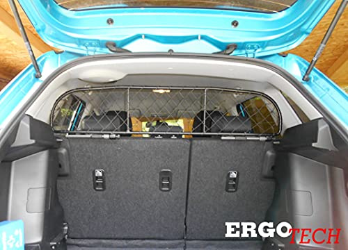 ERGOTECH Divisorio Griglia Rete Divisoria Compatibile con Suzuki Vitara, RDA65-XS8, per Trasporto Cani e Bagagli.