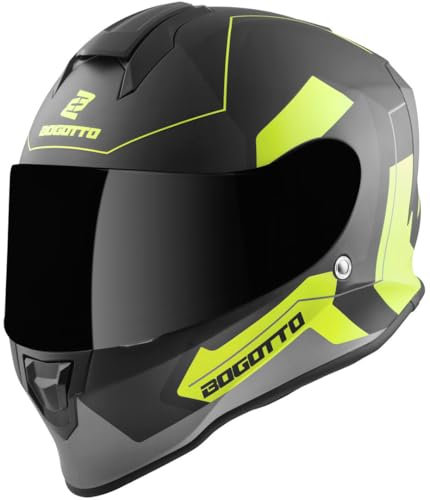 Bogotto V151 Sacro Helm, schwarz matt/neon, XL