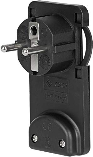 Fiche coudée de protection, extra plate, noire