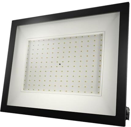 HOFTRONIC - Lumos LED floodlight - 150 Watt 15200 Lumen - 4000K neutral white - Replaces 750 Watt - 2 year warranty - Outdoor LED spotlight black - IK05 Anti-theft - Ultra flat - construction lamp